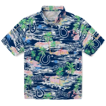 indianapolis colts flamingo retreat blue hawaiian shirts best selling