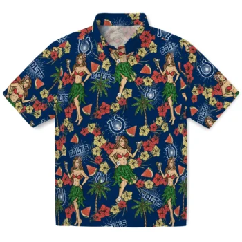 indianapolis colts hawaiian girls design blue hawaiian shirts best selling