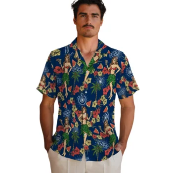 indianapolis colts hawaiian girls design blue hawaiian shirts fashion forward