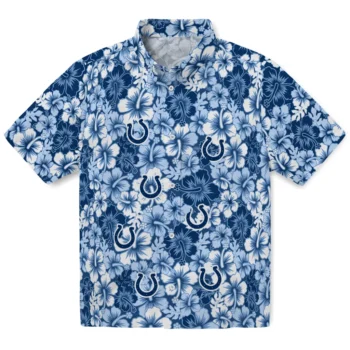 indianapolis colts hibiscus blooms blue hawaiian shirts best selling