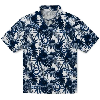 indianapolis colts hibiscus exotic blue hawaiian shirts best selling