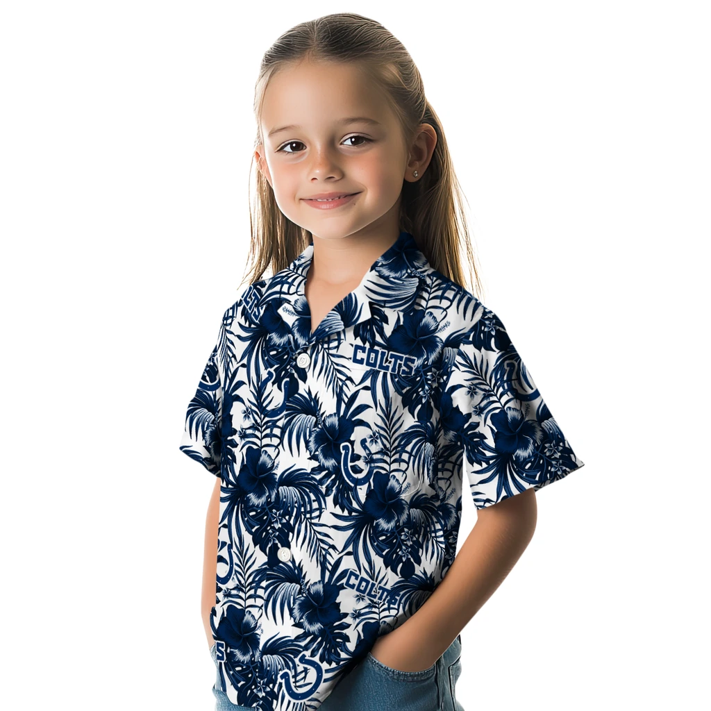 Indianapolis Colts Hawaiian Shirt - Hibiscus Exotic indianapolis colts hibiscus exotic blue hawaiian shirts premium grade