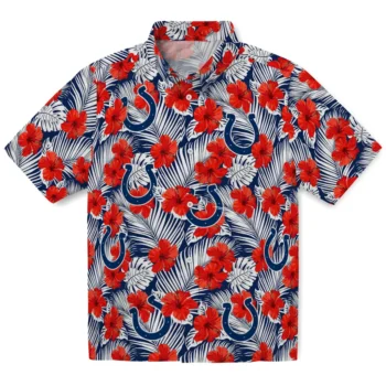 indianapolis colts hibiscus fiesta red royal blue hawaiian shirts best selling