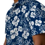 Indianapolis Colts Hawaiian Shirt – Hibiscus Flower Design