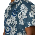 Indianapolis Colts Hawaiian Shirt – Hibiscus Flowers