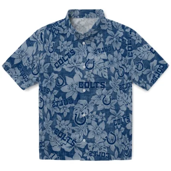 indianapolis colts hibiscus oasis blue hawaiian shirts best selling