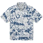 Indianapolis Colts Hawaiian Shirt – Hibiscus Overlay