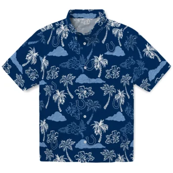 indianapolis colts palm and clouds blue hawaiian shirts best selling