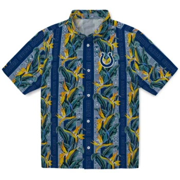 indianapolis colts paradise vines blue hawaiian shirts best selling