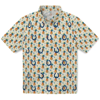 indianapolis colts pineapple delight beige hawaiian shirts best selling