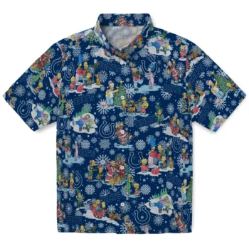 indianapolis colts simpsons christmas blue hawaiian shirts best selling