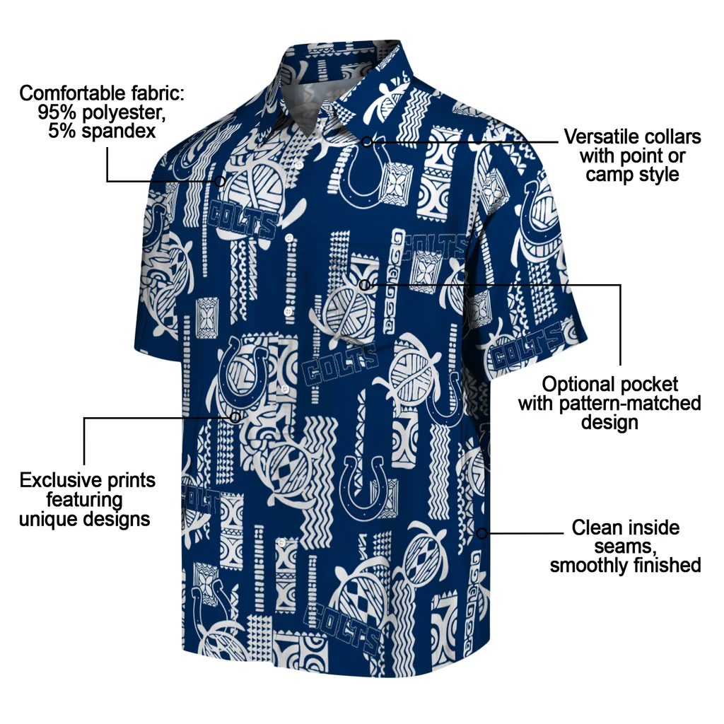 Indianapolis Colts Hawaiian Shirt - Turtle Lines indianapolis colts turtle lines blue hawaiian shirts new arrival