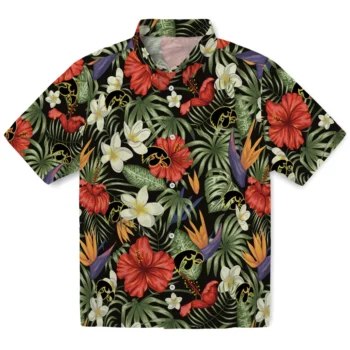 iowa hawkeyes hibiscus bird hawaiian shirts best selling