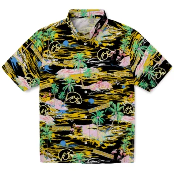 iowa hawkeyes flamingo retreat black hawaiian shirts best selling