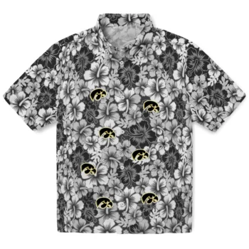 iowa hawkeyes hibiscus blooms black hawaiian shirts best selling