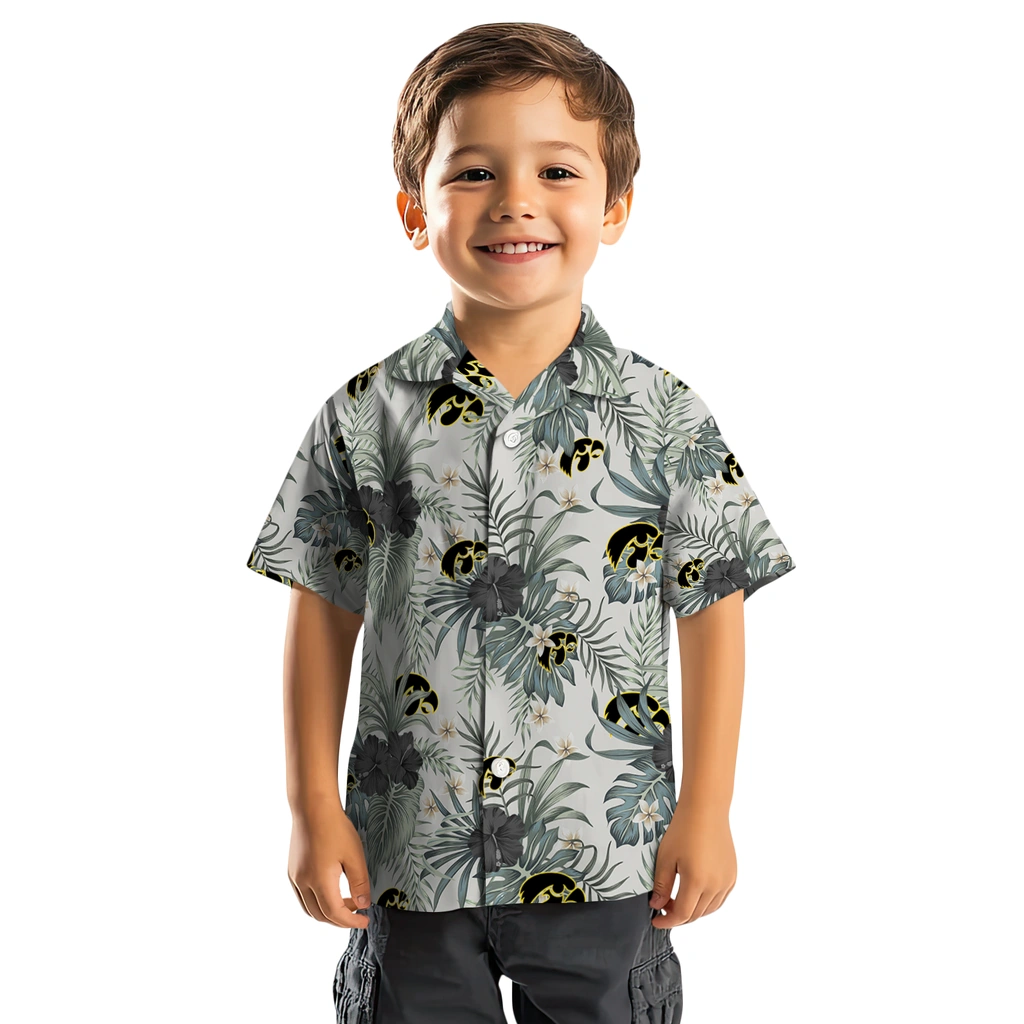 Iowa Hawkeyes Hawaiian Shirt - Hibiscus Designs iowa hawkeyes hibiscus designs beige hawaiian shirts top rated