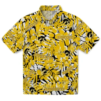 iowa hawkeyes hibiscus overlay hawaiian shirts best selling