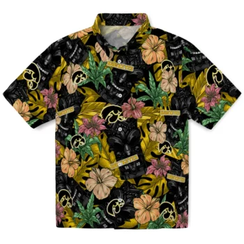 iowa hawkeyes tiki jungle black hawaiian shirts best selling
