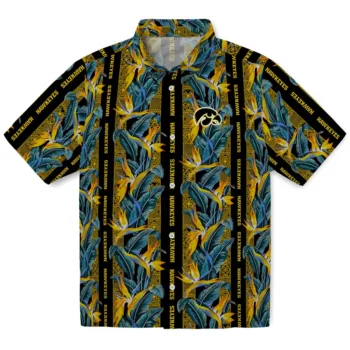 iowa hawkeyes paradise vines black hawaiian shirts best selling