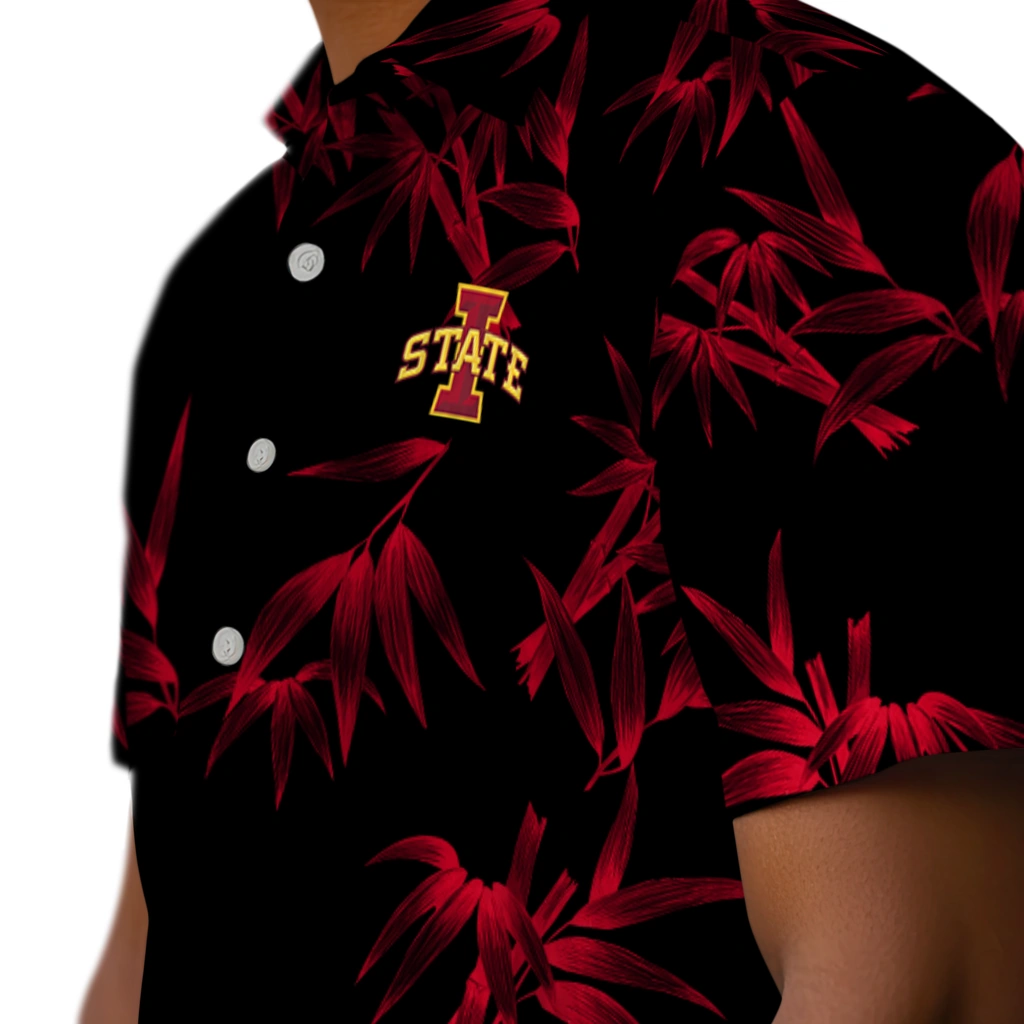 Iowa State Cyclones Hawaiian Shirt - Bamboo Branches iowa state cyclones bamboo branches red black hawaiian shirts trendy
