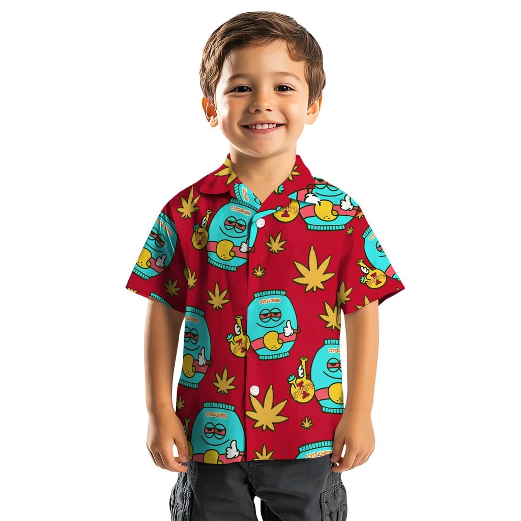 Iowa State Cyclones Hawaiian Shirt - Chill Vibe iowa state cyclones bong smile red hawaiian shirts top rated