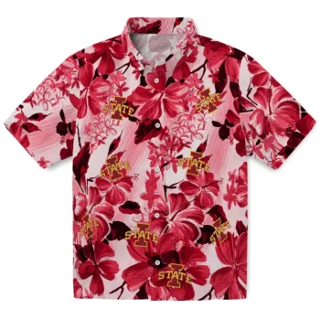 iowa state cyclones hibiscus arrangement red hawaiian shirts best selling