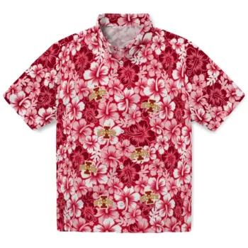 iowa state cyclones hibiscus blooms red hawaiian shirts best selling