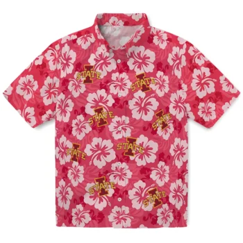 iowa state cyclones hibiscus cluster red hawaiian shirts best selling