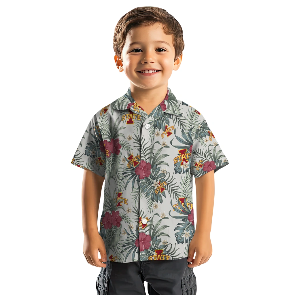 Iowa State Cyclones Hawaiian Shirt - Hibiscus Designs iowa state cyclones hibiscus designs beige hawaiian shirts top rated