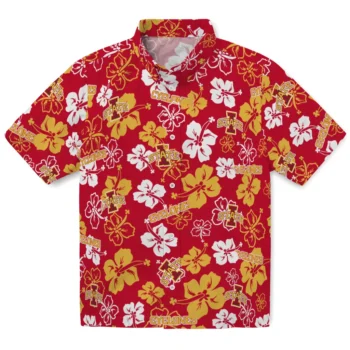 iowa state cyclones hibiscus bloom red hawaiian shirts best selling