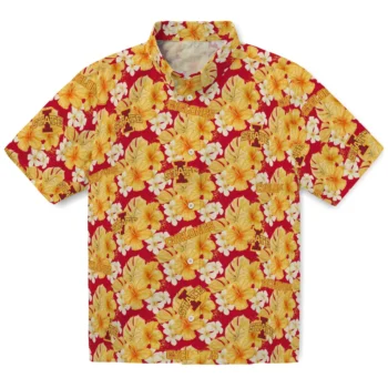 iowa state cyclones hibiscus tropics red yellow hawaiian shirts best selling