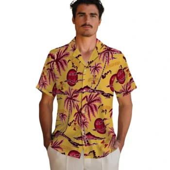iowa state cyclones palm sunset hawaiian shirts fashion forward