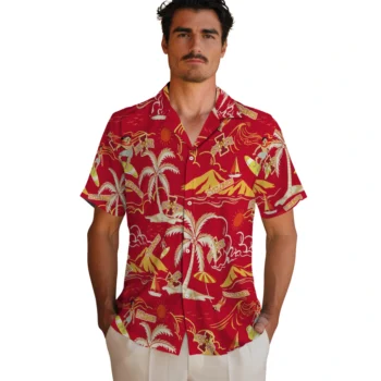 iowa state cyclones palm tree island red hawaiian shirts fashion forward