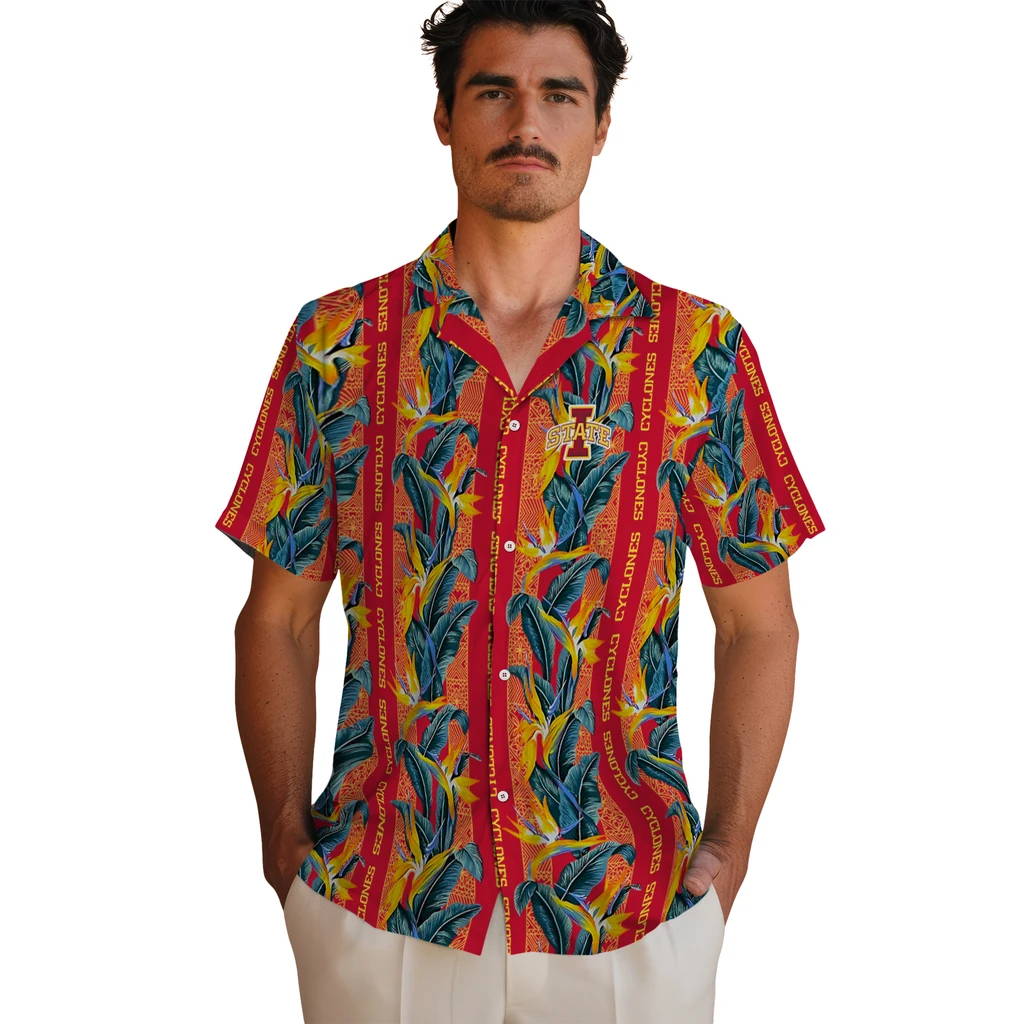 Iowa State Cyclones Hawaiian Shirt - Paradise Vines iowa state cyclones paradise vines red hawaiian shirts fashion forward
