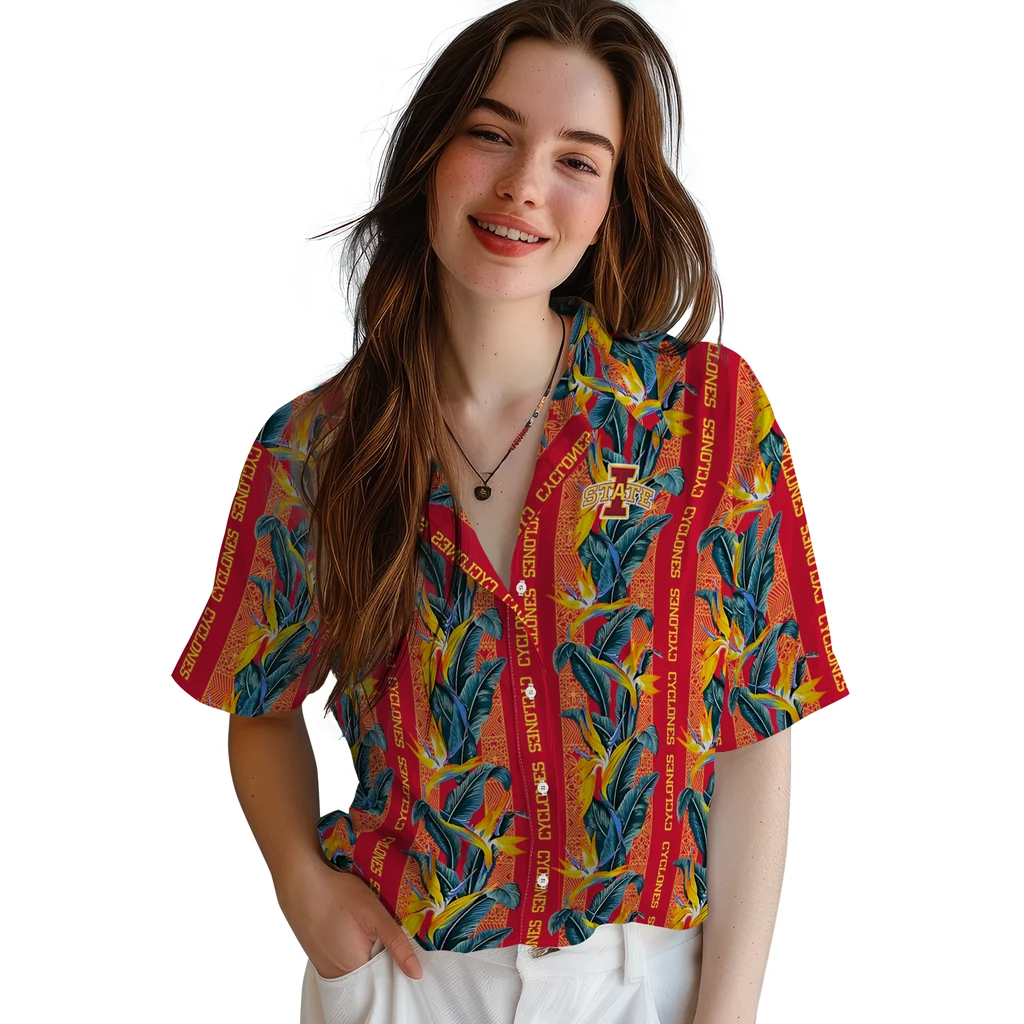 Iowa State Cyclones Hawaiian Shirt - Paradise Vines iowa state cyclones paradise vines red hawaiian shirts latest model