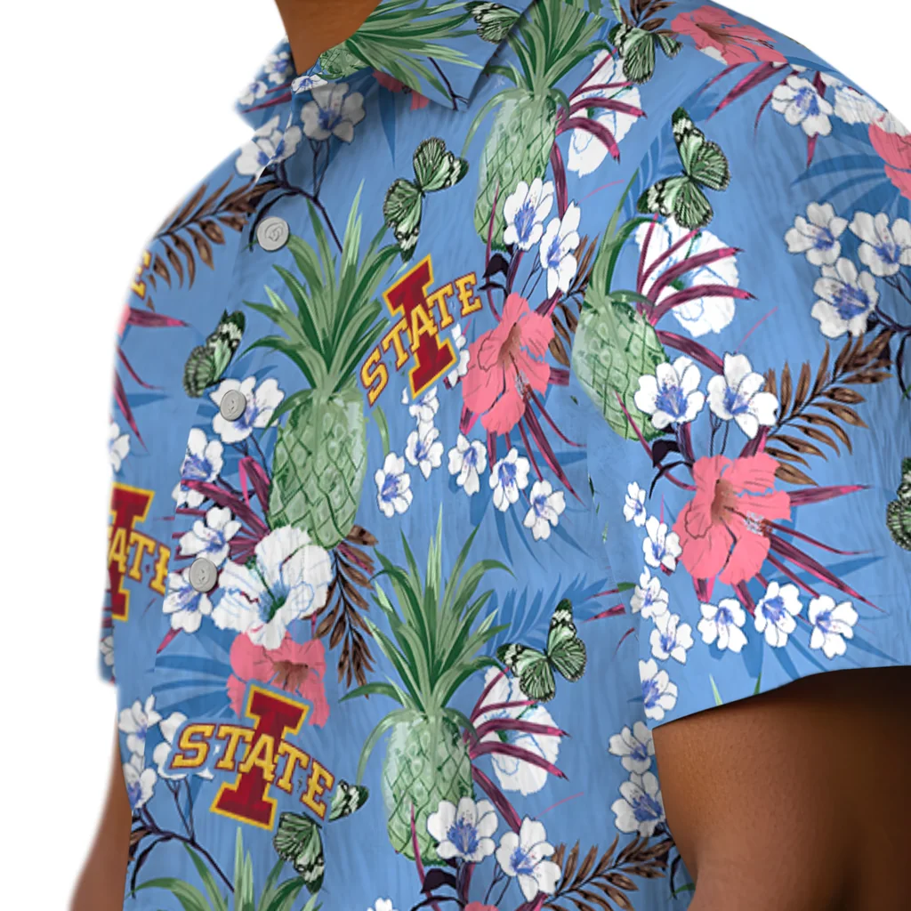 Iowa State Cyclones Hawaiian Shirt - Pineapple Bouquet iowa state cyclones pineapple bouquet best sky blue hawaiian shirts trendy