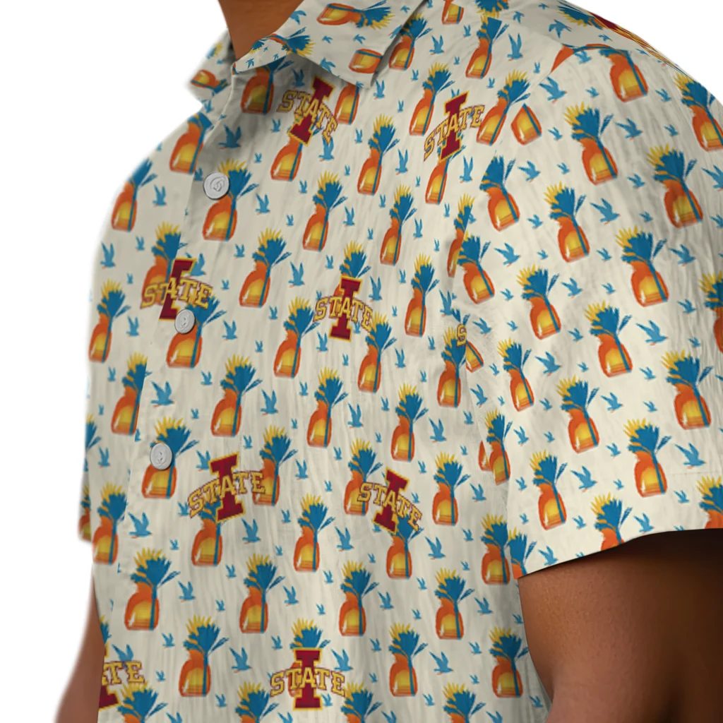Iowa State Cyclones Hawaiian Shirt - Pineapple Delight iowa state cyclones pineapple delight beige hawaiian shirts trendy