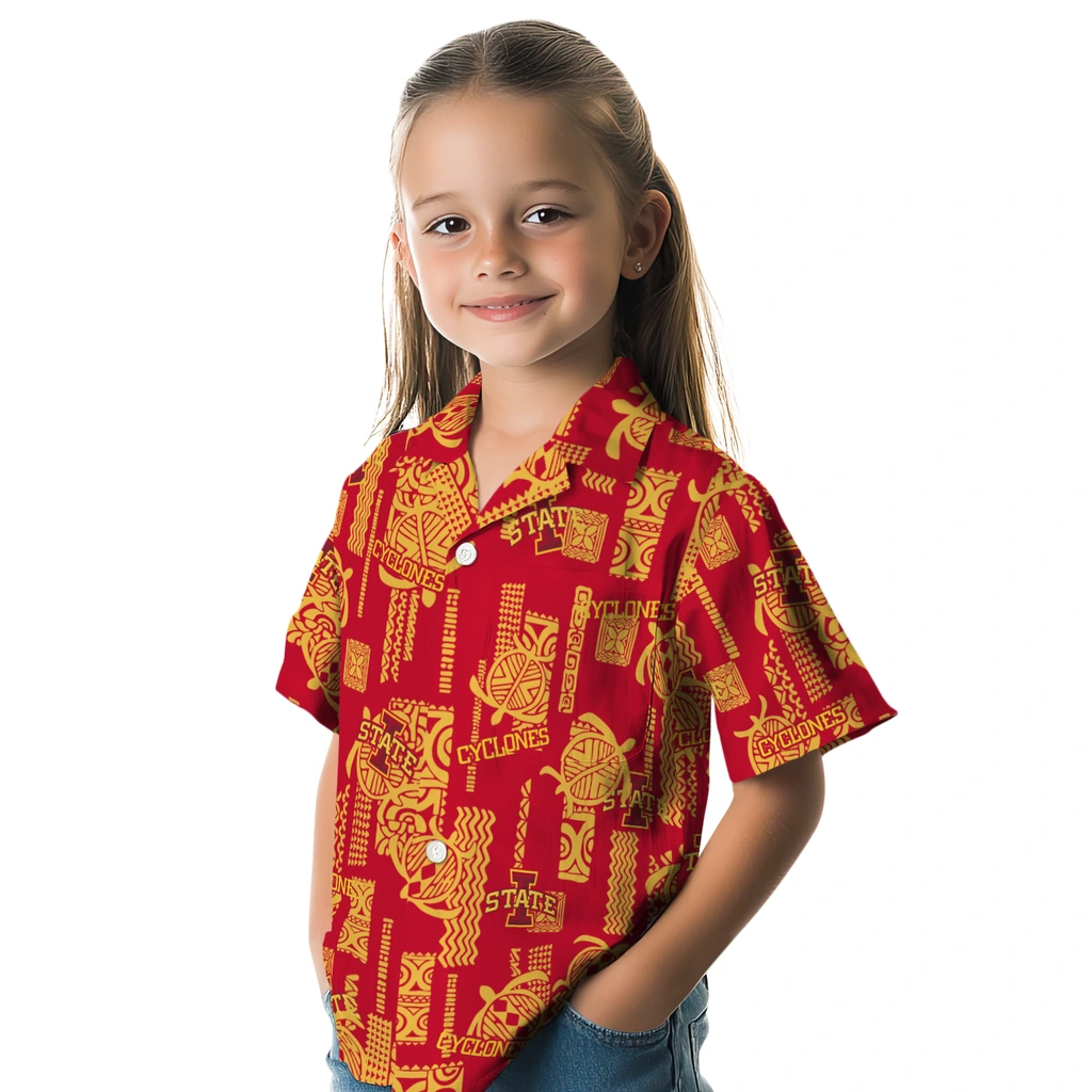 Iowa State Cyclones Hawaiian Shirt - Turtle Lines iowa state cyclones turtle lines red hawaiian shirts premium grade