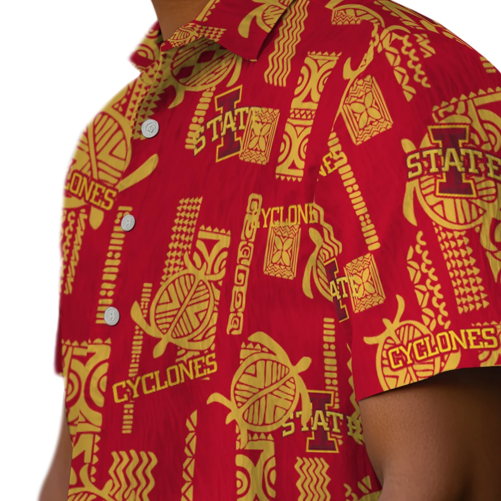 Iowa State Cyclones Hawaiian Shirt - Turtle Lines iowa state cyclones turtle lines red hawaiian shirts trendy