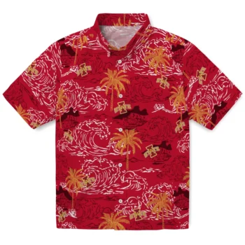 iowa state cyclones wave palm red hawaiian shirts best selling
