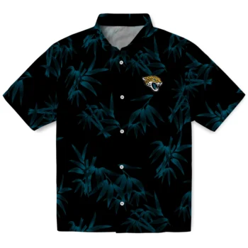 jacksonville jaguars bamboo branches teal black hawaiian shirts best selling
