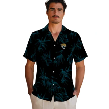jacksonville jaguars bamboo branches teal black hawaiian shirts fashion forward