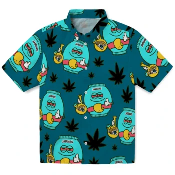 jacksonville jaguars bong smile teal hawaiian shirts best selling