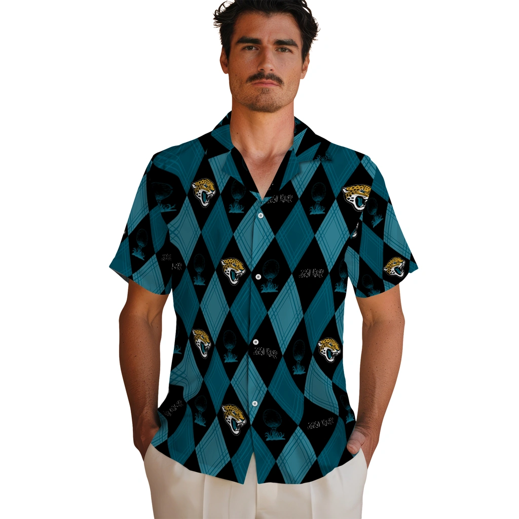 Jacksonville Jaguars Hawaiian Shirt - Golfing Plaid jacksonville jaguars balloon plaid teal hawaiian shirts fashion forward