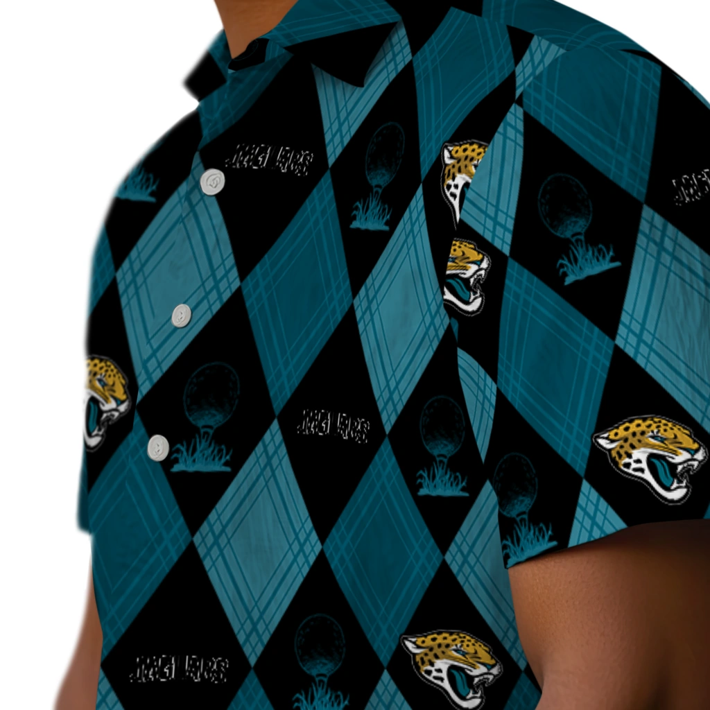 Jacksonville Jaguars Hawaiian Shirt - Golfing Plaid jacksonville jaguars balloon plaid teal hawaiian shirts trendy
