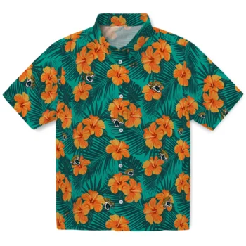jacksonville jaguars hibiscus escape green hawaiian shirts best selling