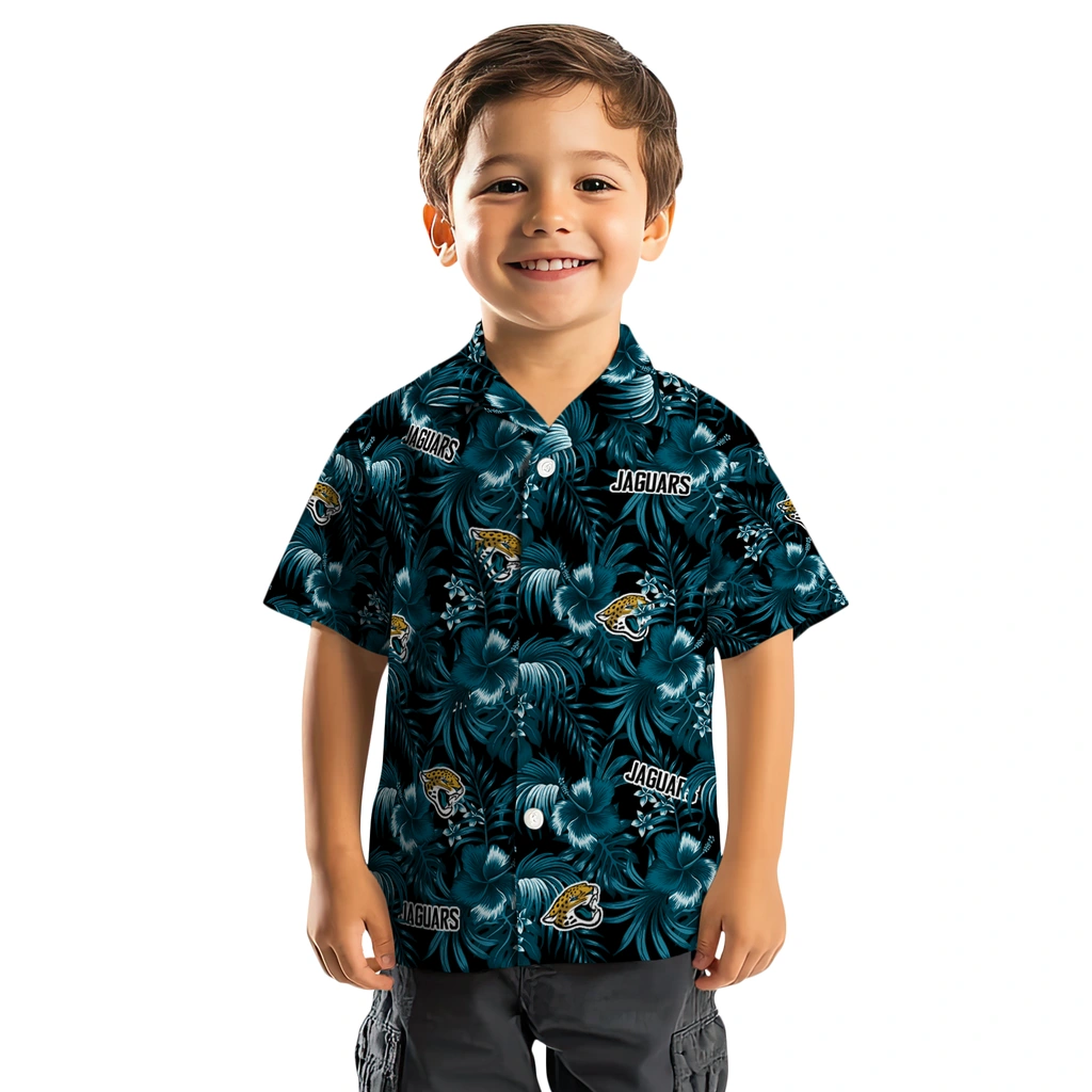 Jacksonville Jaguars Hawaiian Shirt - Hibiscus Exotic jacksonville jaguars hibiscus exotic teal hawaiian shirts top rated