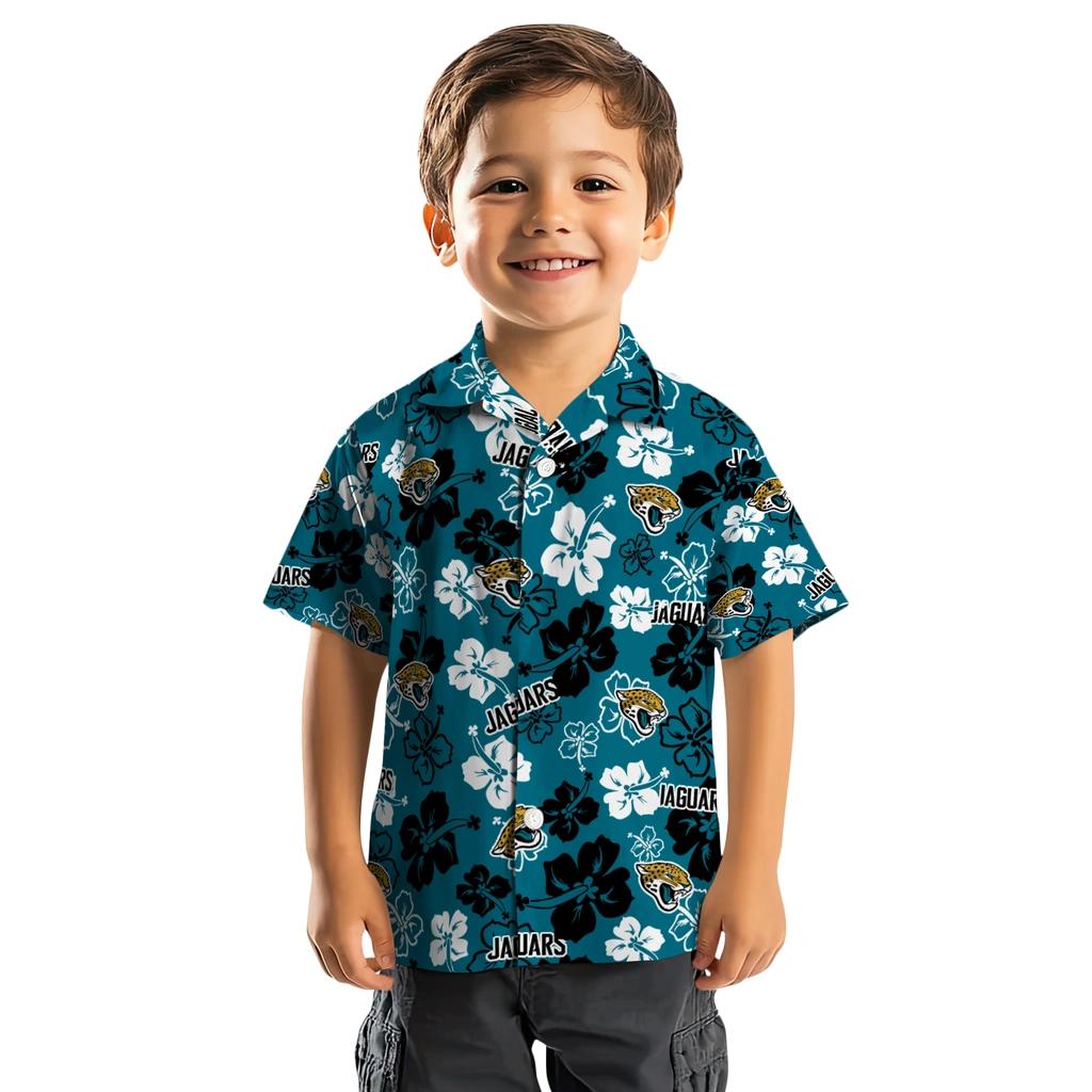 Jacksonville Jaguars Hawaiian Shirt - Hibiscus Flower Design jacksonville jaguars hibiscus bloom teal hawaiian shirts top rated