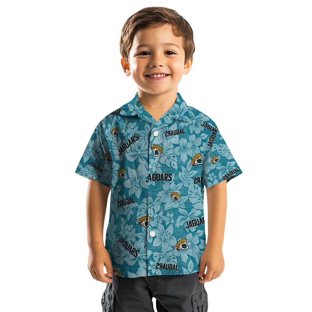 Jacksonville Jaguars Hawaiian Shirt - Hibiscus Oasis jacksonville jaguars hibiscus oasis teal hawaiian shirts top rated