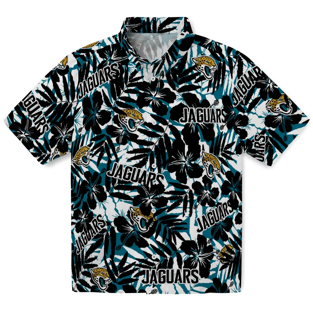 Jacksonville Jaguars Hawaiian Shirt - Hibiscus Overlay jacksonville jaguars hibiscus overlay hawaiian shirts best selling